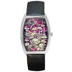 Sorcery Mushroom Barrel Style Metal Watch Front