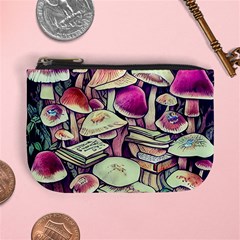 Sorcery Mushroom Mini Coin Purse by GardenOfOphir