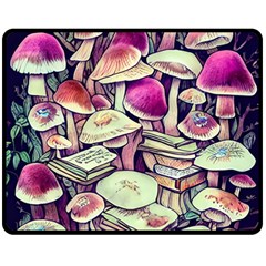 Sorcery Mushroom One Side Fleece Blanket (Medium)