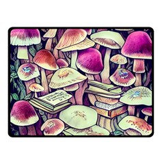 Sorcery Mushroom One Side Fleece Blanket (small) by GardenOfOphir