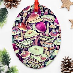 Sorcery Mushroom Oval Filigree Ornament (Two Sides)