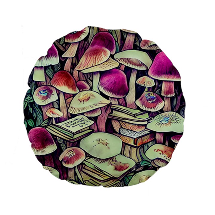 Sorcery Mushroom Standard 15  Premium Round Cushions