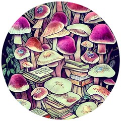 Sorcery Mushroom Wooden Puzzle Round by GardenOfOphir