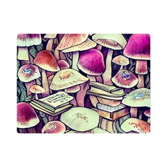 Sorcery Mushroom One Side Premium Plush Fleece Blanket (mini) by GardenOfOphir