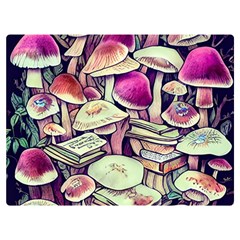 Sorcery Mushroom One Side Premium Plush Fleece Blanket (extra Small)