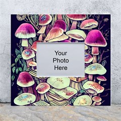 Sorcery Mushroom White Wall Photo Frame 5  X 7  by GardenOfOphir