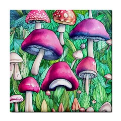 Charmed Toadstool Tile Coaster by GardenOfOphir