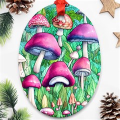 Charmed Toadstool Ornament (oval) by GardenOfOphir