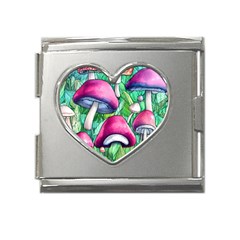 Charmed Toadstool Mega Link Heart Italian Charm (18mm) by GardenOfOphir