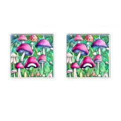 Charmed Toadstool Cufflinks (square) by GardenOfOphir