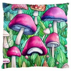 Charmed Toadstool Large Cushion Case (one Side) by GardenOfOphir