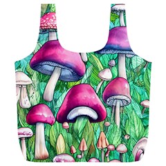 Charmed Toadstool Full Print Recycle Bag (xl) by GardenOfOphir