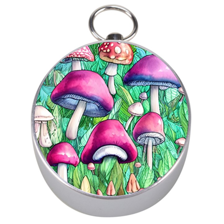 Charmed Toadstool Silver Compasses