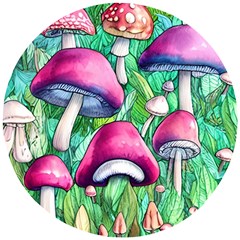 Charmed Toadstool Wooden Puzzle Round by GardenOfOphir