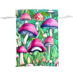 Charmed Toadstool Lightweight Drawstring Pouch (xl) by GardenOfOphir