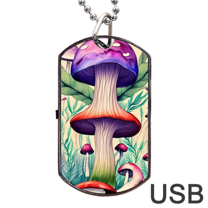 Magician s Conjuration Design Dog Tag USB Flash (One Side)