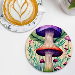 Magician s Conjuration Design Uv Print Round Tile Coaster by GardenOfOphir