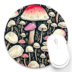 Spell Chanterelle Design Round Mousepad by GardenOfOphir