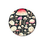 Spell Chanterelle Design Magnet 3  (Round) Front