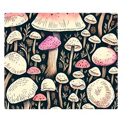 Spell Chanterelle Design One Side Premium Plush Fleece Blanket (small)