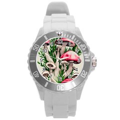 Glamour Enchantment Design Round Plastic Sport Watch (l) by GardenOfOphir