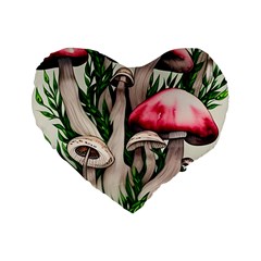 Glamour Enchantment Design Standard 16  Premium Heart Shape Cushions by GardenOfOphir