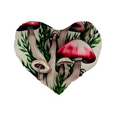 Glamour Enchantment Design Standard 16  Premium Flano Heart Shape Cushions by GardenOfOphir