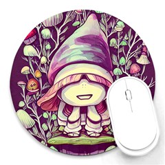 Toadstool Charm For Necromancy And Conjuration Round Mousepad by GardenOfOphir