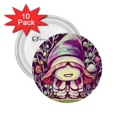 Toadstool Charm For Necromancy And Conjuration 2.25  Buttons (10 pack) 