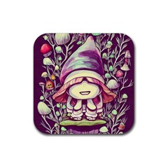 Toadstool Charm For Necromancy And Conjuration Rubber Coaster (square) by GardenOfOphir