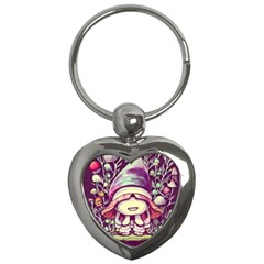 Toadstool Charm For Necromancy And Conjuration Key Chain (heart) by GardenOfOphir