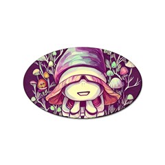 Toadstool Charm For Necromancy And Conjuration Sticker Oval (10 pack)