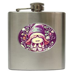 Toadstool Charm For Necromancy And Conjuration Hip Flask (6 Oz) by GardenOfOphir