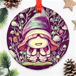 Toadstool Charm For Necromancy And Conjuration Round Ornament (Two Sides) Front