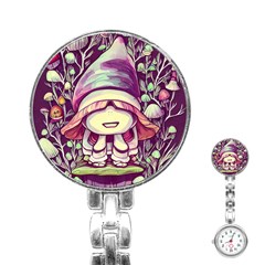 Toadstool Charm For Necromancy And Conjuration Stainless Steel Nurses Watch by GardenOfOphir