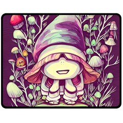 Toadstool Charm For Necromancy And Conjuration Fleece Blanket (Medium)