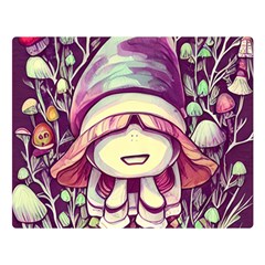 Toadstool Charm For Necromancy And Conjuration Premium Plush Fleece Blanket (Large)