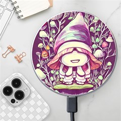 Toadstool Charm For Necromancy And Conjuration Wireless Fast Charger(white) by GardenOfOphir