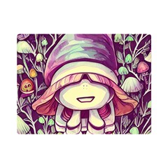 Toadstool Charm For Necromancy And Conjuration One Side Premium Plush Fleece Blanket (mini)