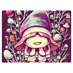 Toadstool Charm For Necromancy And Conjuration One Side Premium Plush Fleece Blanket (extra Small) by GardenOfOphir