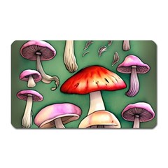 Glamour Mushroom For Enchantment And Bewitchment Magnet (rectangular) by GardenOfOphir