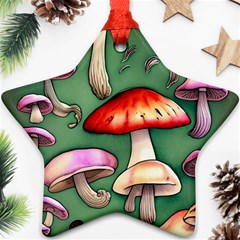 Glamour Mushroom For Enchantment And Bewitchment Star Ornament (two Sides) by GardenOfOphir