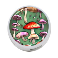 Glamour Mushroom For Enchantment And Bewitchment 4-port Usb Hub (two Sides) by GardenOfOphir