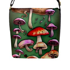 Glamour Mushroom For Enchantment And Bewitchment Flap Closure Messenger Bag (l) by GardenOfOphir