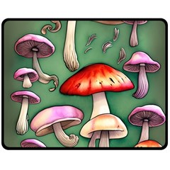 Glamour Mushroom For Enchantment And Bewitchment Fleece Blanket (medium) by GardenOfOphir