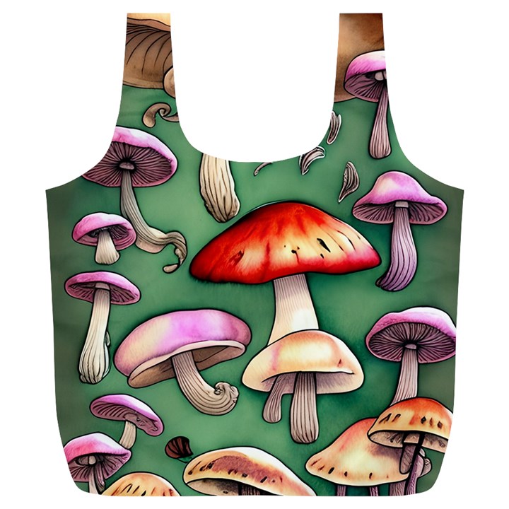 Glamour Mushroom For Enchantment And Bewitchment Full Print Recycle Bag (XL)