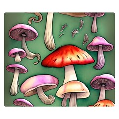 Glamour Mushroom For Enchantment And Bewitchment Premium Plush Fleece Blanket (small) by GardenOfOphir