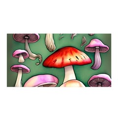 Glamour Mushroom For Enchantment And Bewitchment Satin Wrap 35  X 70  by GardenOfOphir