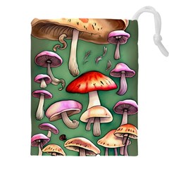 Glamour Mushroom For Enchantment And Bewitchment Drawstring Pouch (4xl) by GardenOfOphir