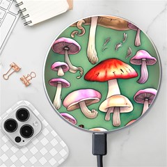 Glamour Mushroom For Enchantment And Bewitchment Wireless Fast Charger(white) by GardenOfOphir